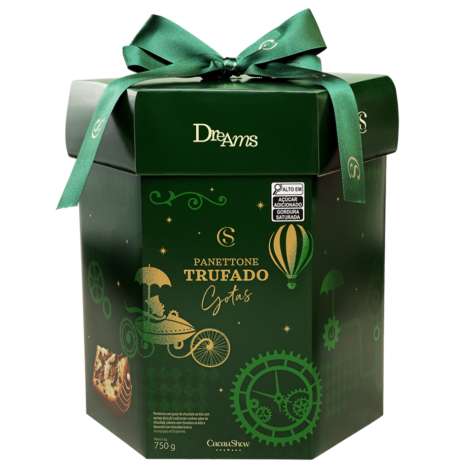 Panetone Dreams Trufado com Gotas ao Leite 750g
