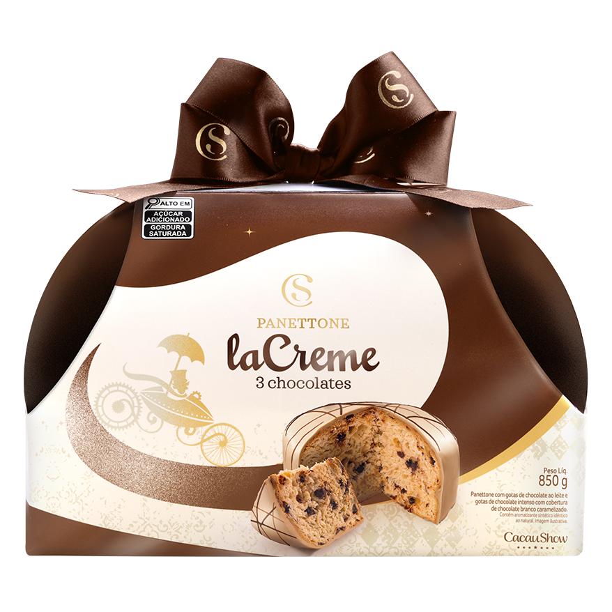 Panetone laCreme 3 Chocolates 850g