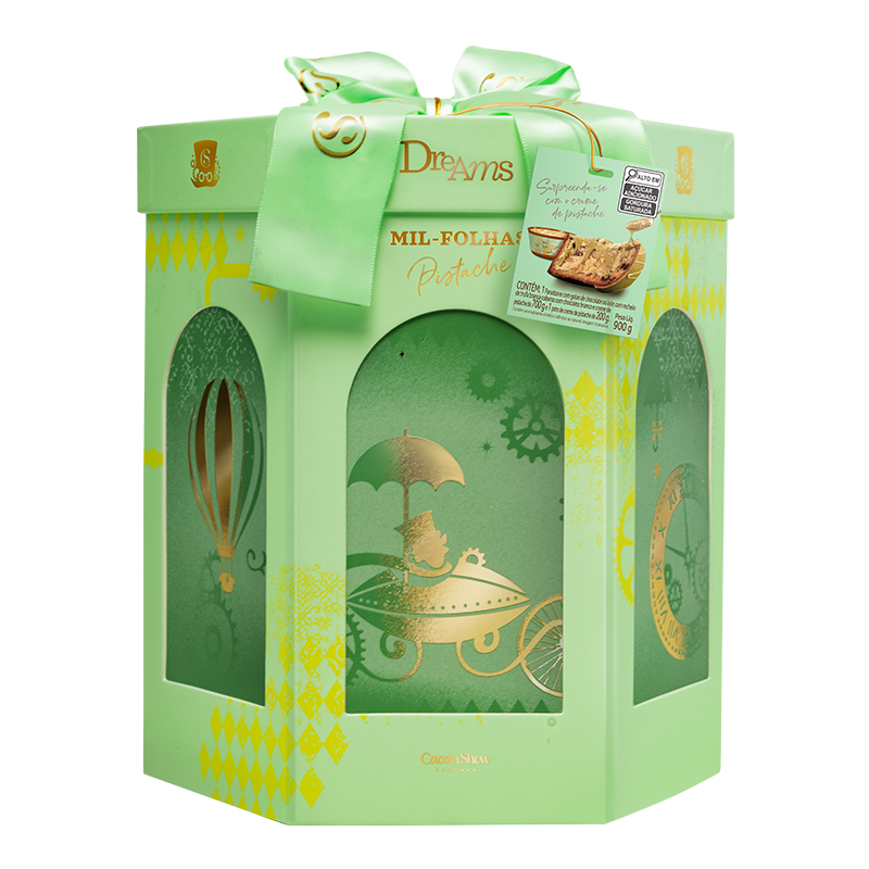 Panetone Dreams Mil-Folhas Pistache 900g