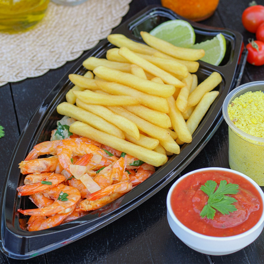 Barca Camarão Com Fritas