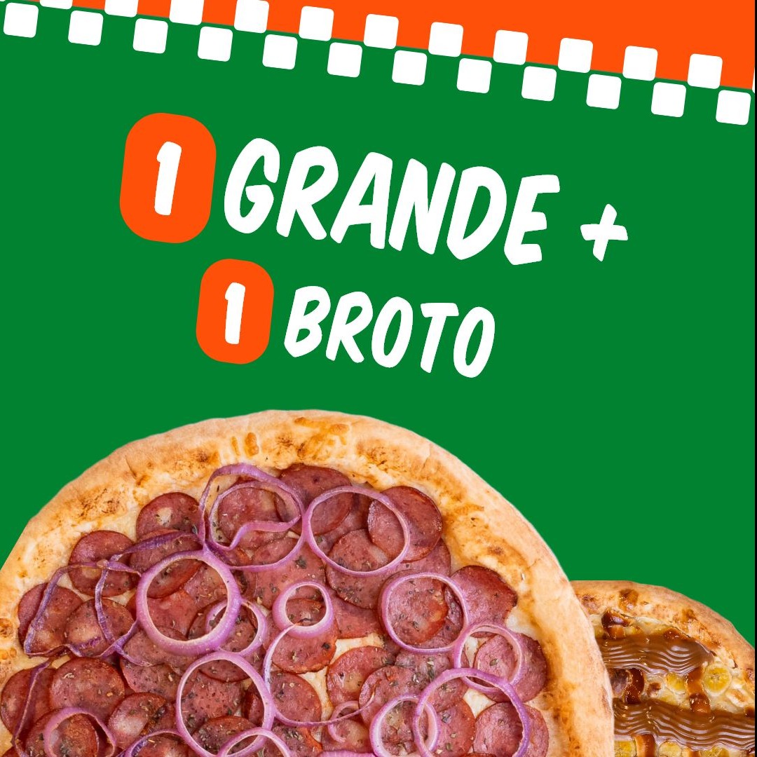 Combo com 1 Pizza Salgada de 35cm e a Broto de 25cm com 20%OFF! 