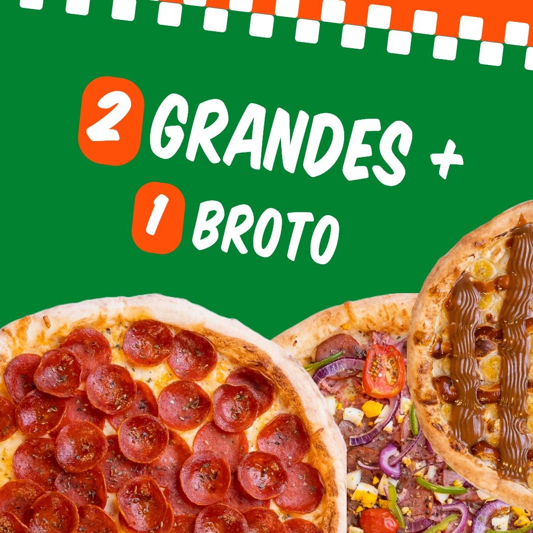 Combo com 2 Pizzas de 35cm + 1 Pizza de 25cm com 20%OFF!