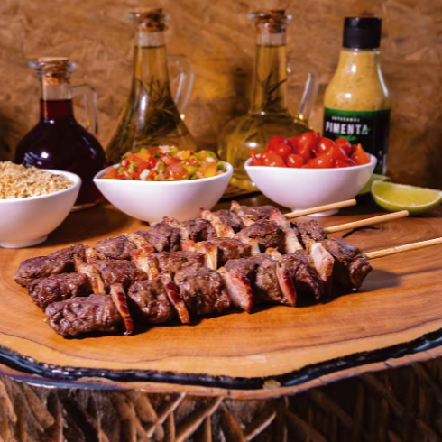 ESPETO CARNE C/ BACON