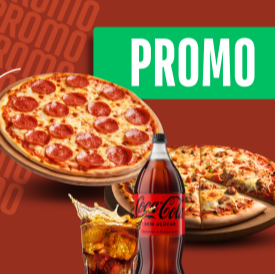Combo Promoção: 02 Pizzas Gigantes + 01 Coca-Cola 2L