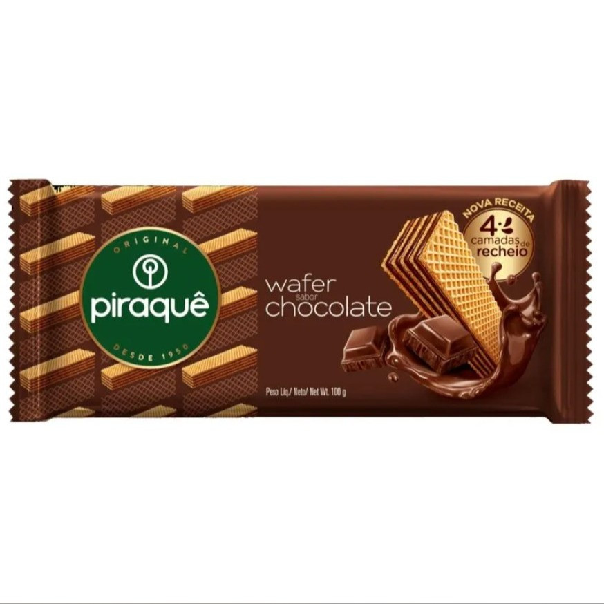 BISCOITO PIRAQUE WAFER- CHOCOLATE