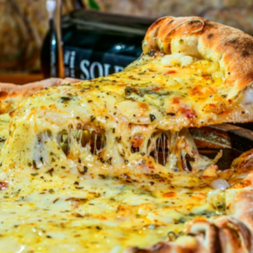 Pizza média - 8 fatias 35cm - 2 sabores