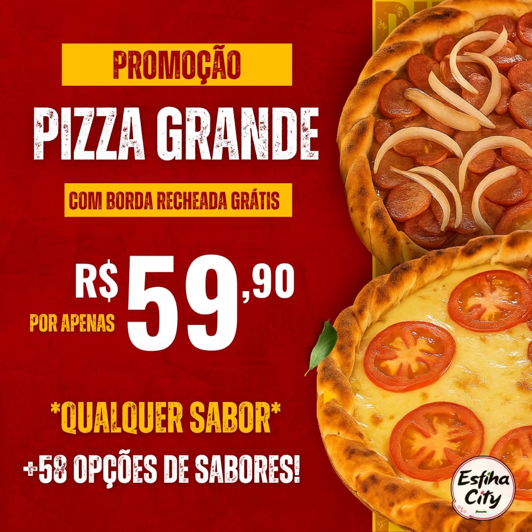 Promoção Pizza Grande (2 Sabores)  - Qualquer Sabor