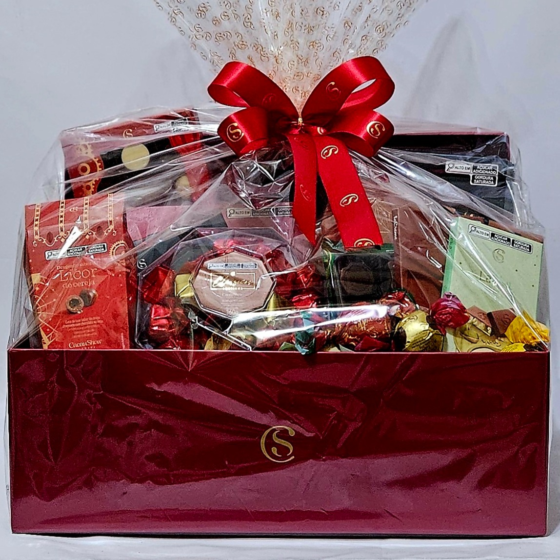 Cesta Caixa Vermelha com Preciosidades 1,538KG (cod 739)