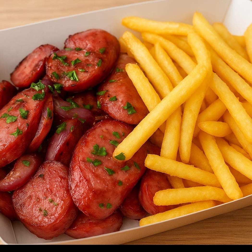 Calabresa defumada + batata  frita 