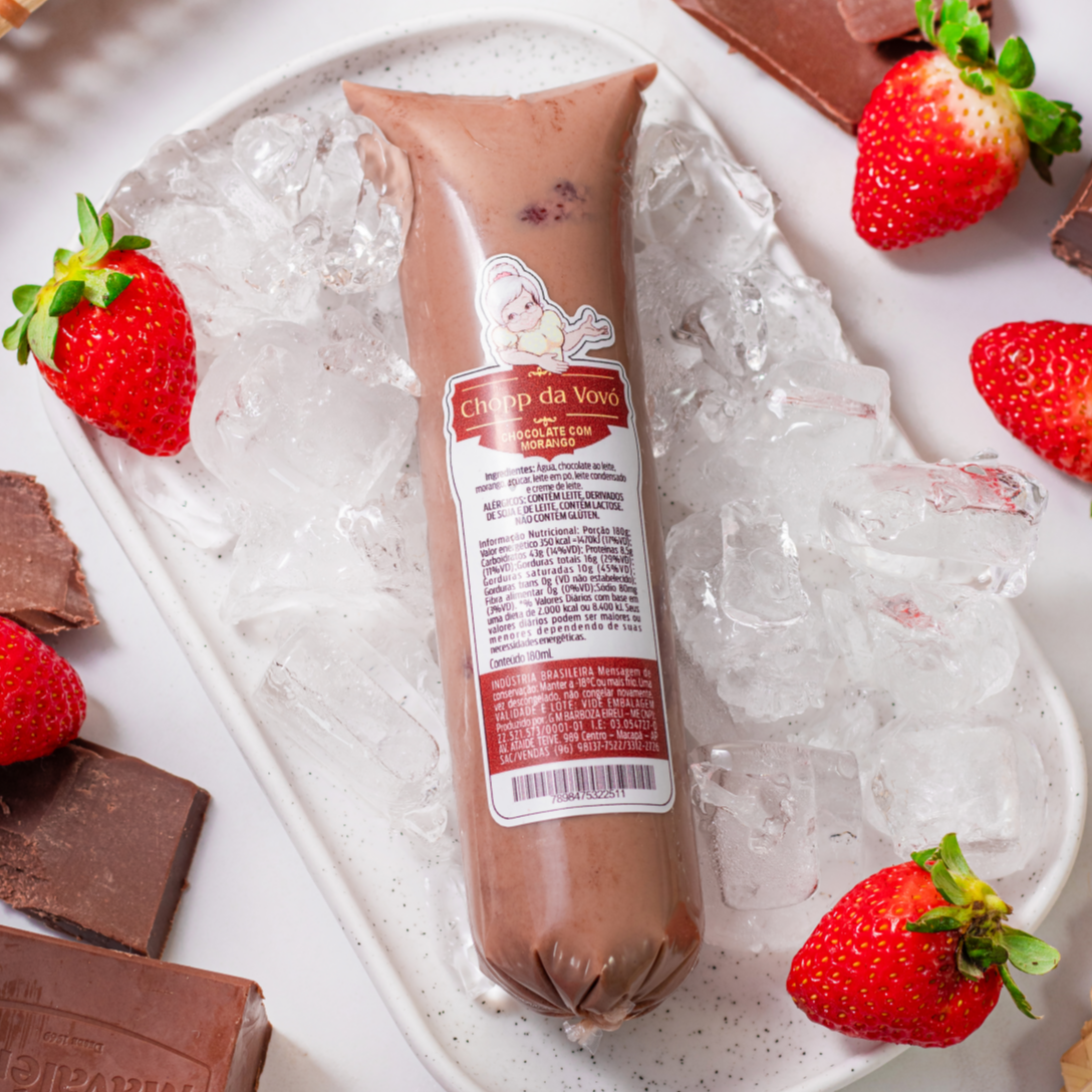 Chocolate com morango - 180 ml