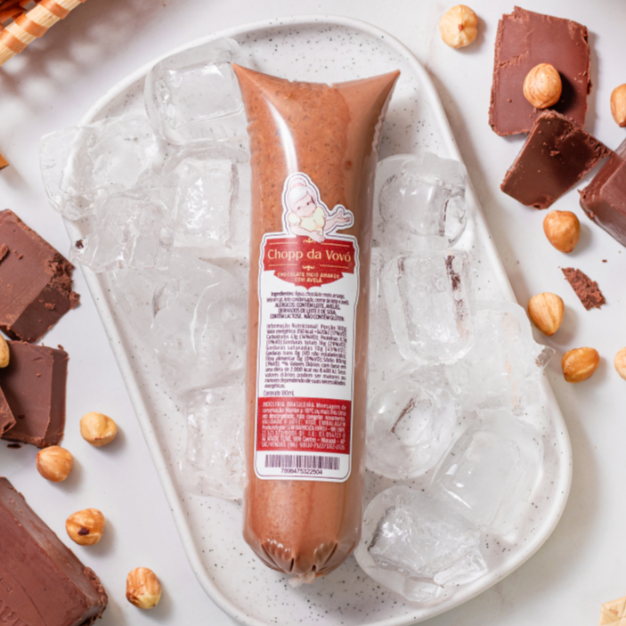Chocolate  meio amargo com avelã- 180 ml