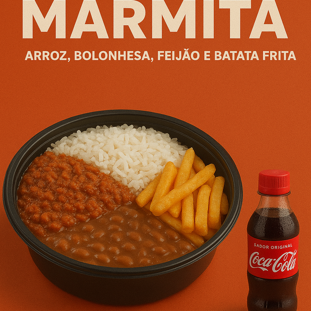 Combo Marmita Econômica de Bolonhesa+coca mini