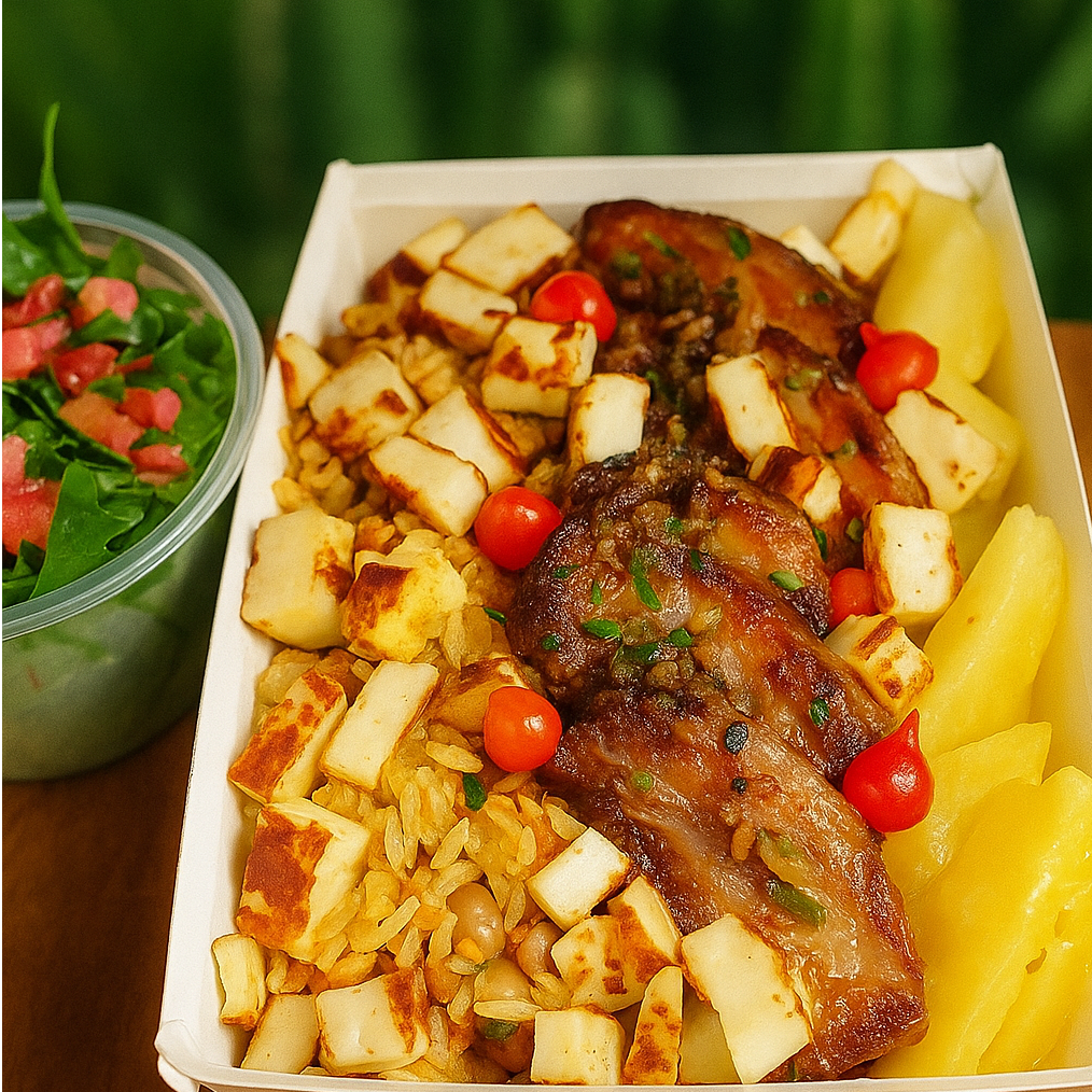 Baião de dois arretado com cupim assado