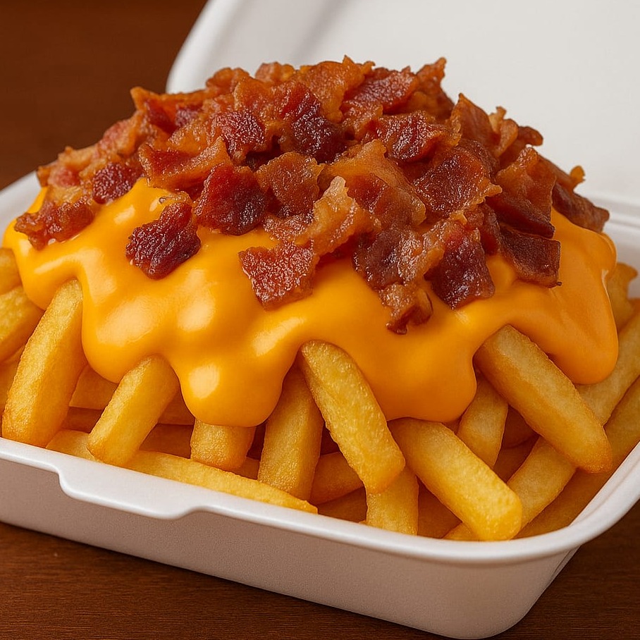 BATATA COM CHEDDAR E BACON