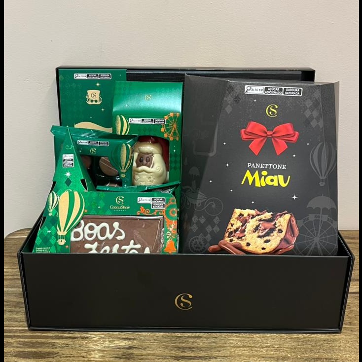 CESTA MIAU G PRETA NATAL
