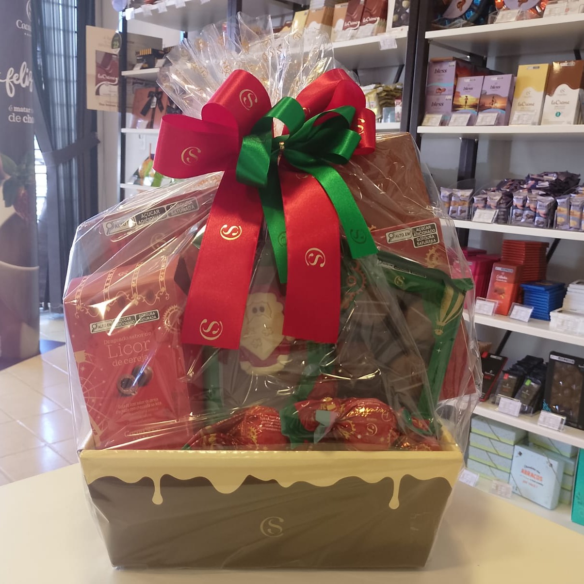 Cesta Cenário de Natal