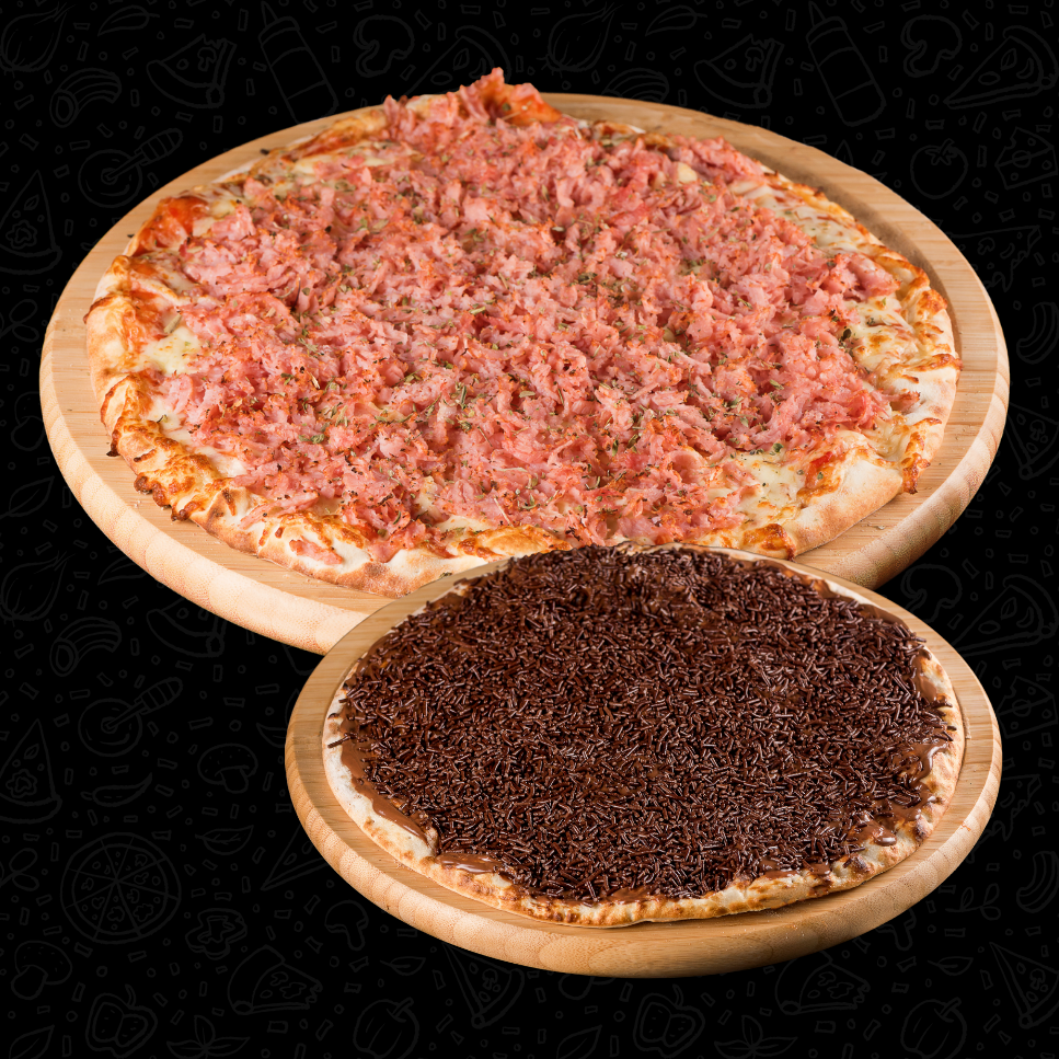 Giga Presunto + Broto Choc. ao Leite c/ Granulado, por R$ 69,90