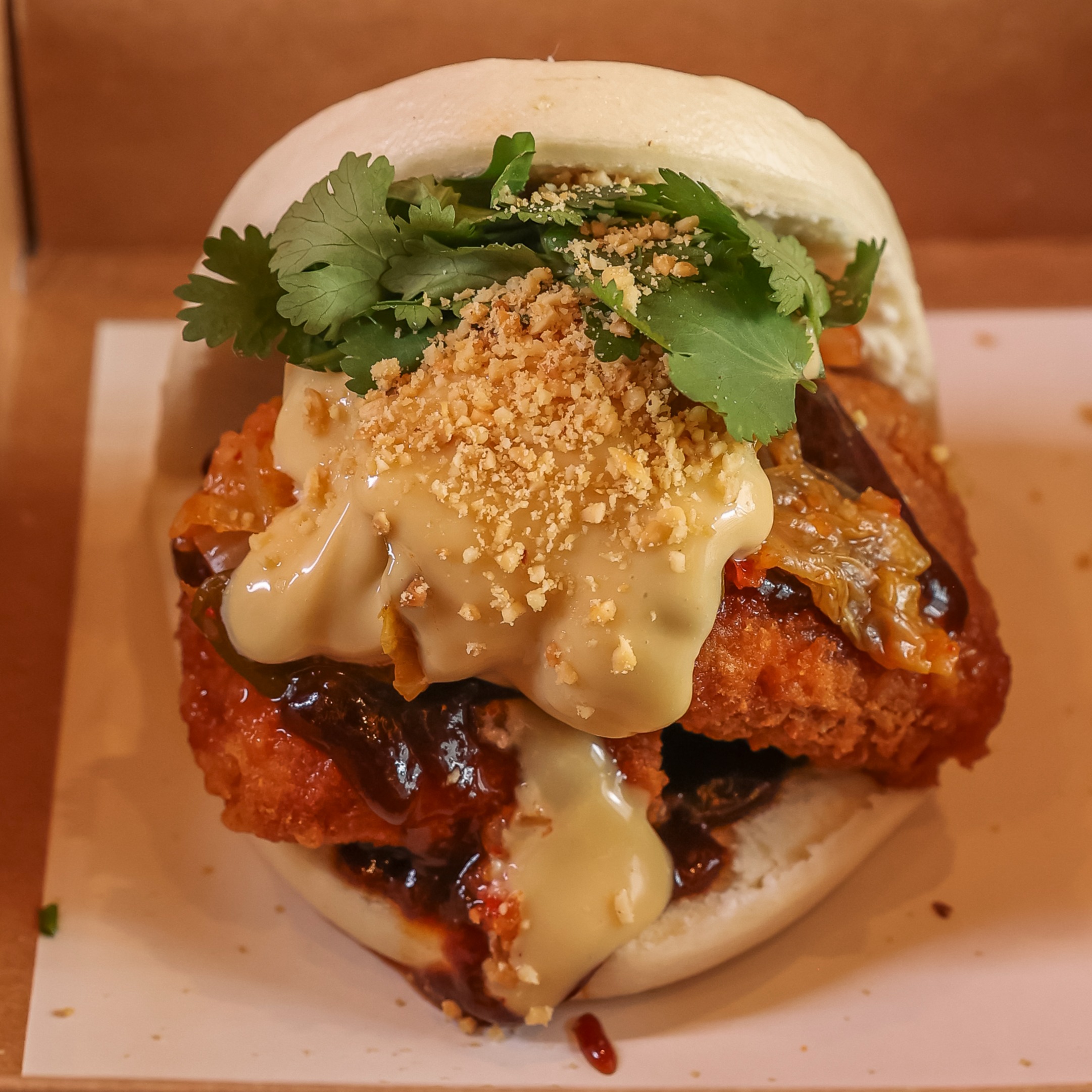 Bao Bun Tofu Amendoim Coentro