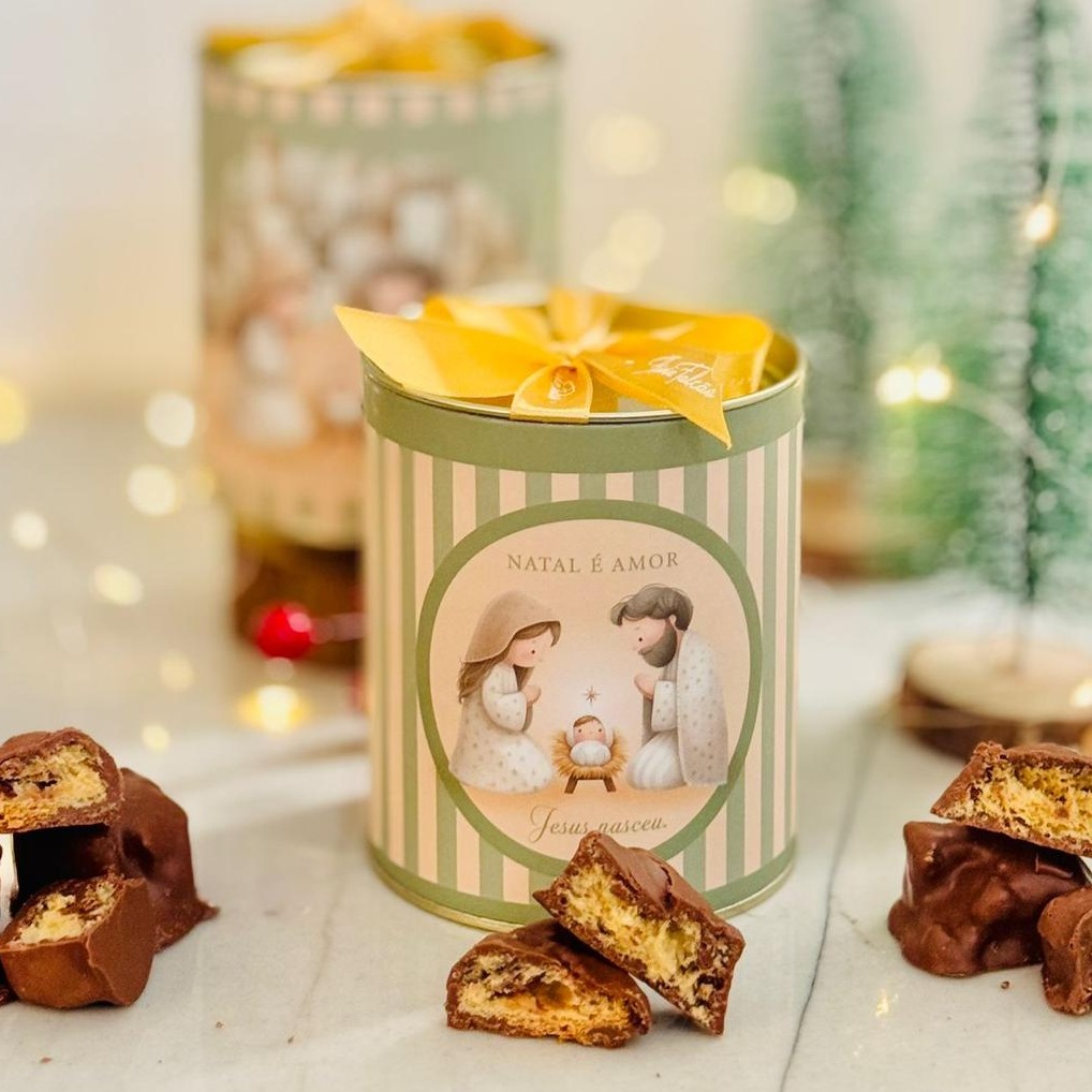 Tubo Lata Belém com Bites de Panetone