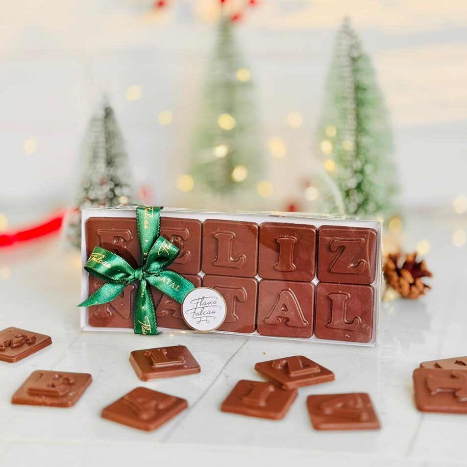 Caixa de Chocolate Feliz Natal