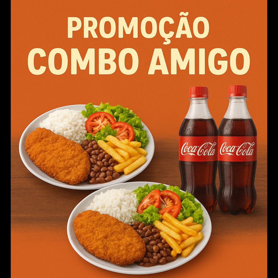 Combo amigo ,Dois ex frango a milanesa + 2 coca mini