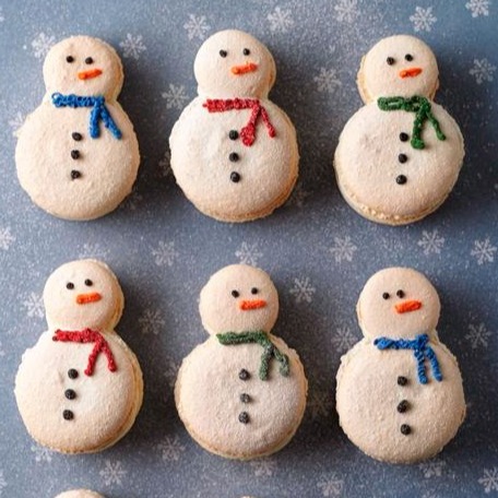 Macaron  Boneco de Neve