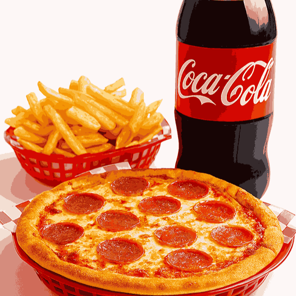 COMBO 02 - ECONOMIZE R$ 31,00: PIZZA + BATATA + COCA 2L