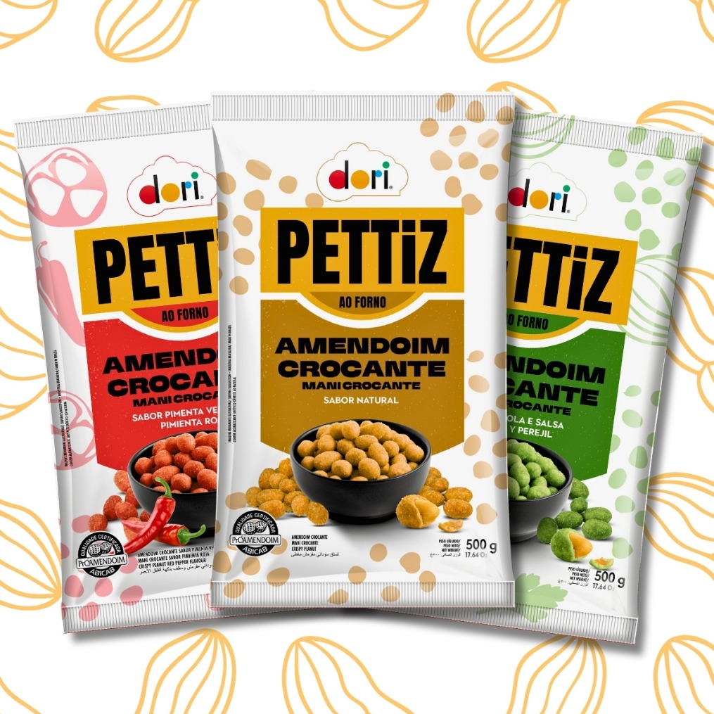 Snacks Amendoim Crocante Pettiz 500g Dori | Snack Salgado e Torrado | Crocância Irresistível