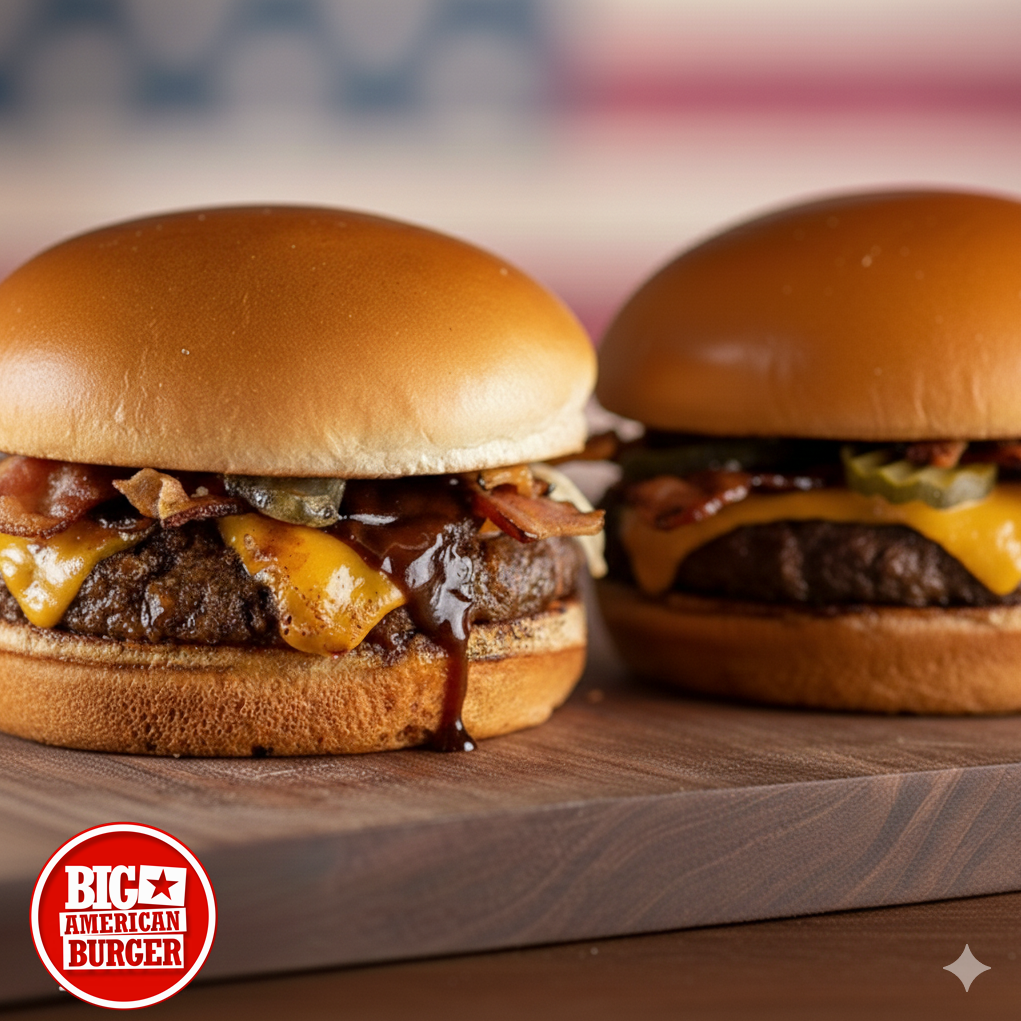 BARBECUE CHEDDAR BURGER - EM DOBRO 