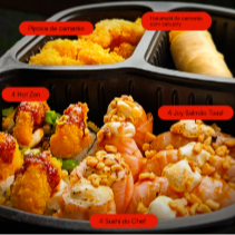 BENTÔ SALMÃO E CAMARÃO