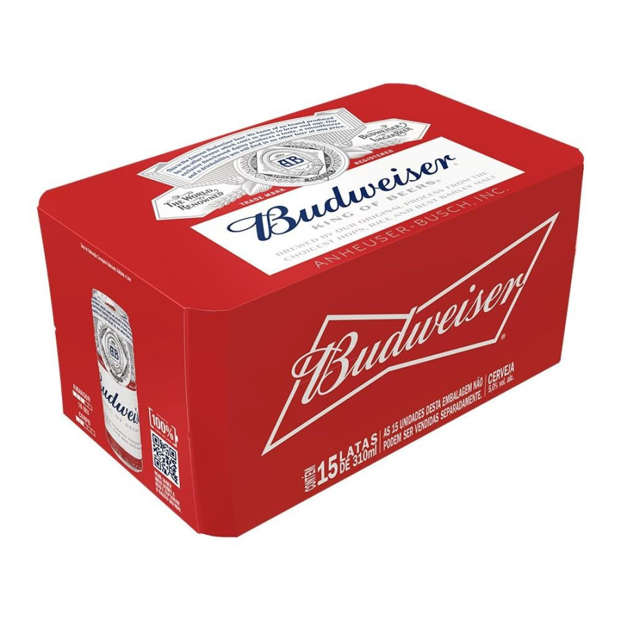 BUDWEISER LATA 350 ML - PCT COM 12 UND