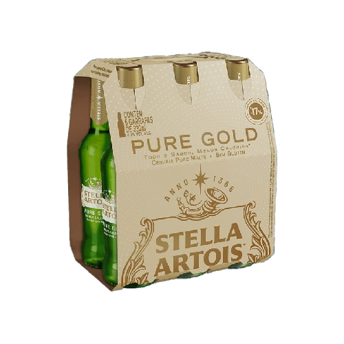 STELLA ARTOIS PURE GOLD LONG NECK 330 ML - PCT COM 6 UND