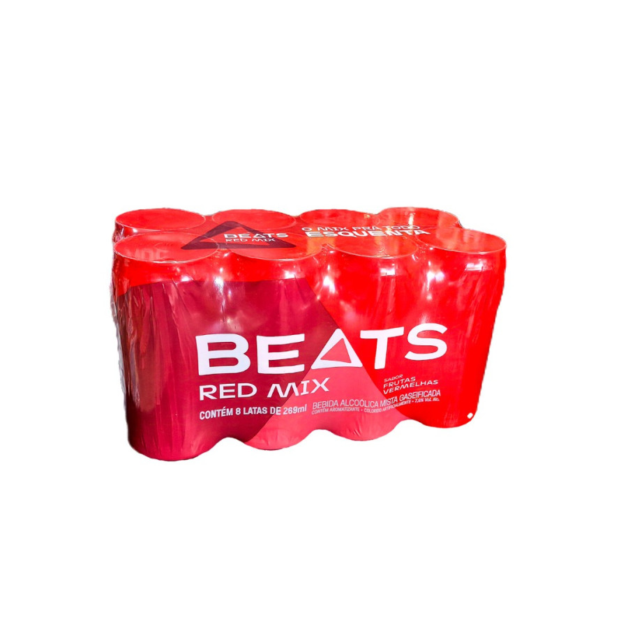SKOL BEATS RED MIX LATA 269 ML - PCT COM 8 UND