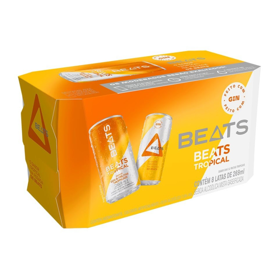 SKOL BEATS TROPICAL 269 ML - PCT COM 8 UND