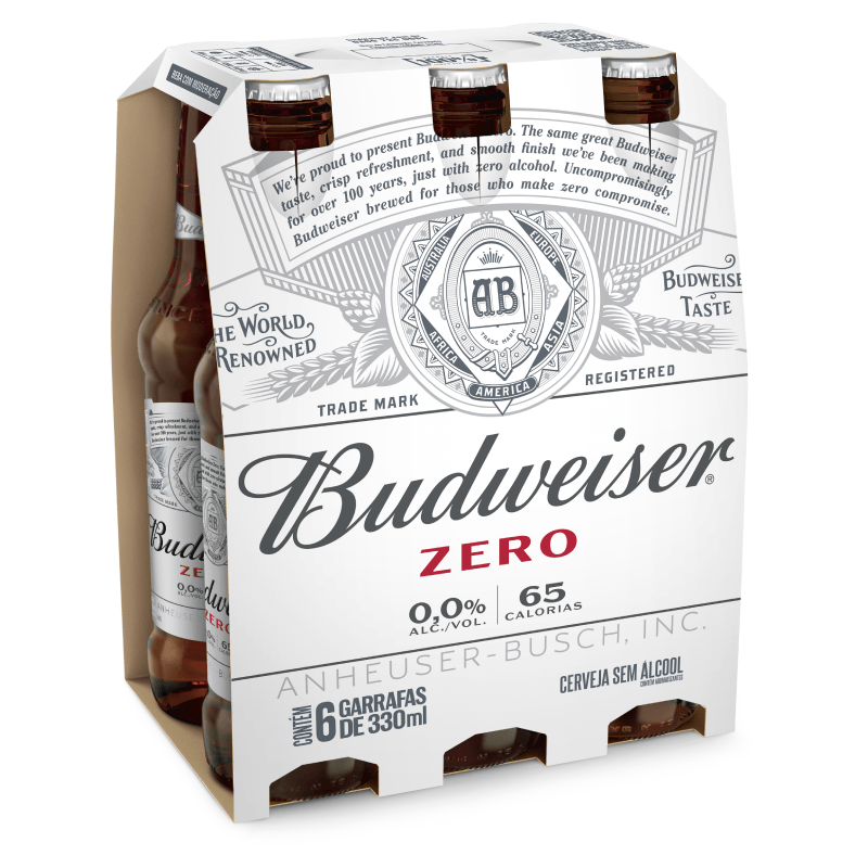 BUDWEISER ZERO 330 ML - PCT COM 6 UND