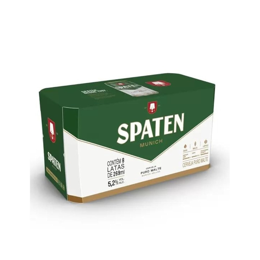 SPATEN PURO MALTE LATA 269ML - PCT 8 UND