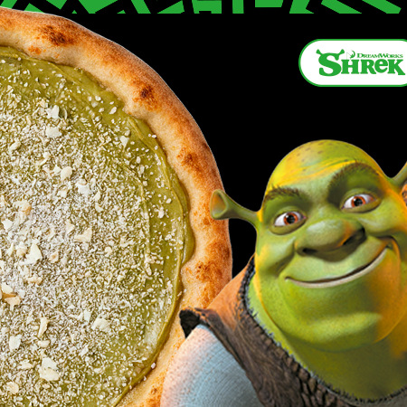 Pizza Doce Pistache Shrek + Prato Exclusivo Shrek