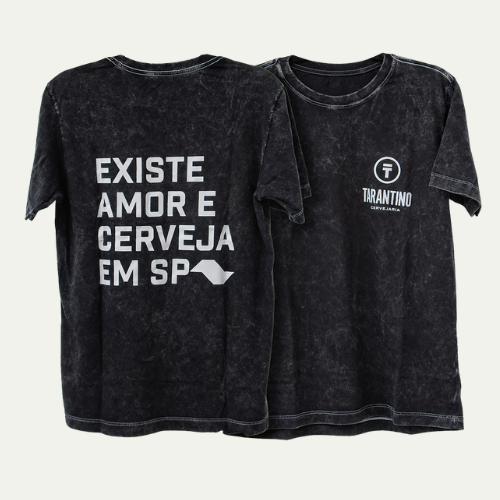 Camiseta Preta Estonada | Existe Amor e Cerveja em SP