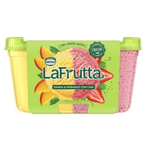 SORVETE NESTLE POTE FRUTTA MANGA MORANGO CHIA 620G