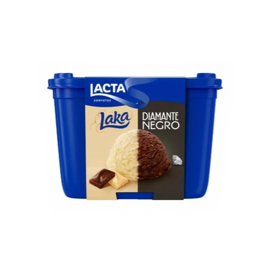 * PROMOÇÃO * SORVETE LACTA POTE DIAMANTE NEGRO E LAKA 1,5 L