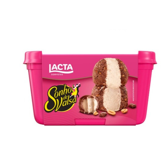 * PROMOÇÃO * SORVETE LACTA POTE SONHO DE VALSA 485G