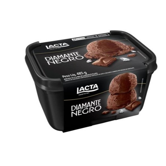 * PROMOÇÃO * SORVETE LACTA POTE DIAMANTE NEGRO 485G L
