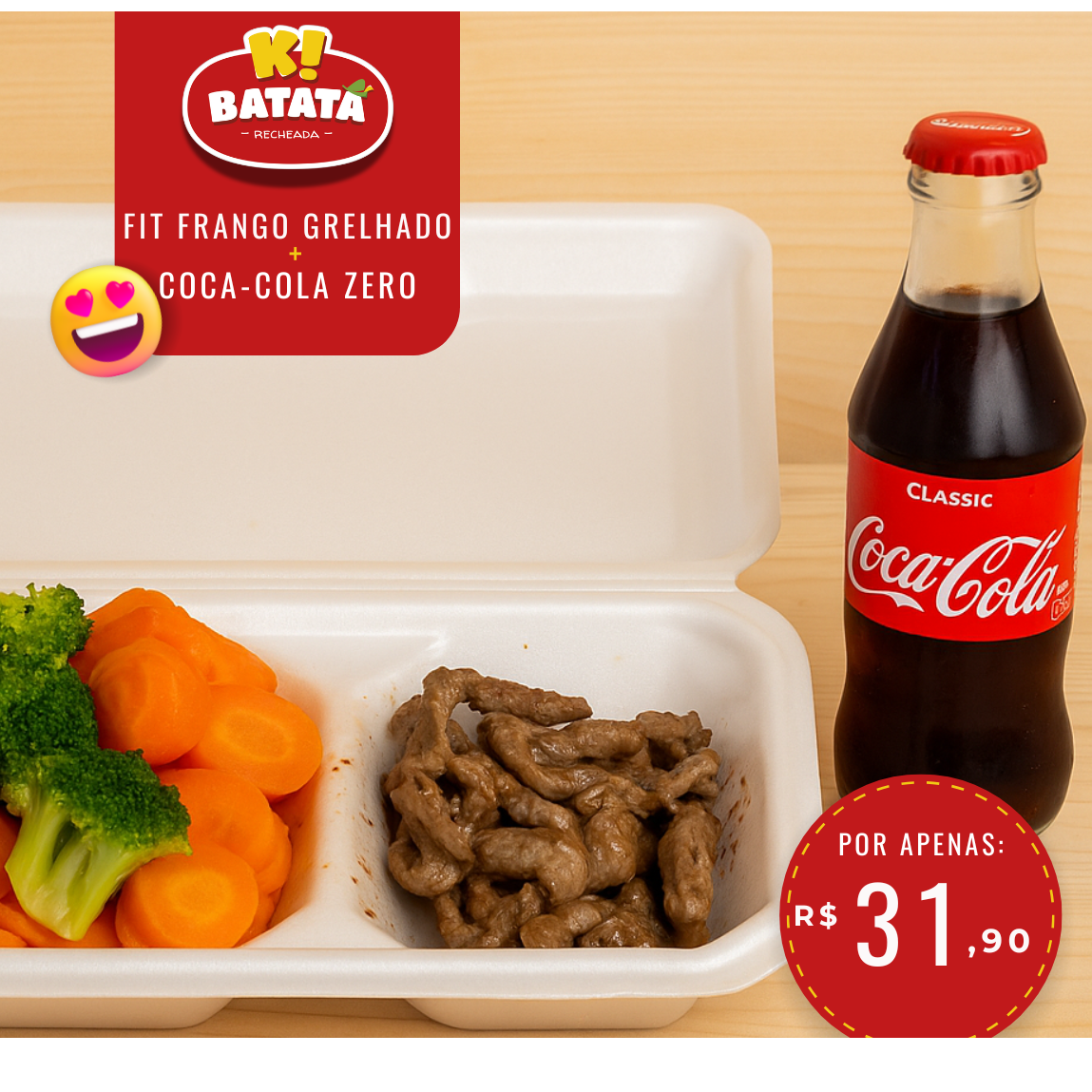 Fit de alcatra + coca 220ml