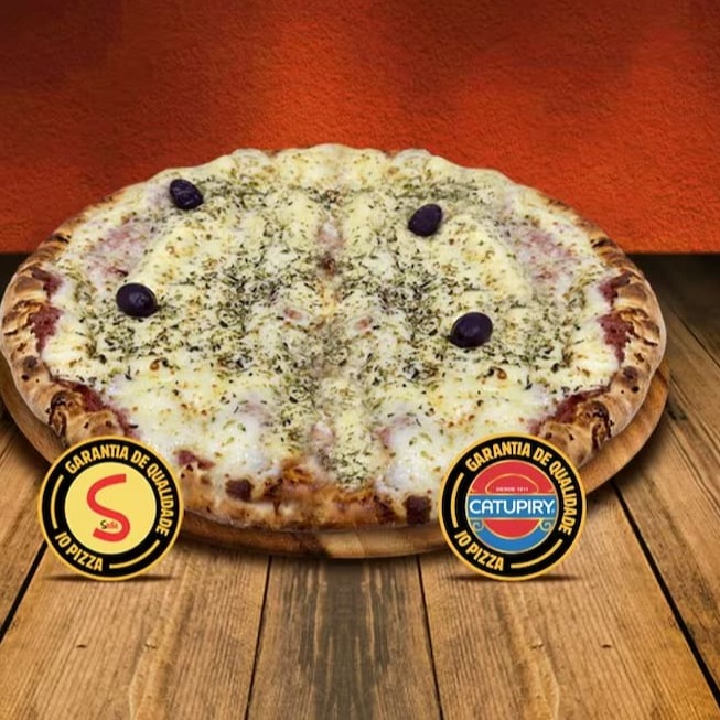 Pizza Grande Portuguesa + Frango C/ Catupiry (08 pedaços)