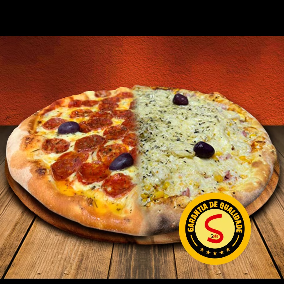 Pizza Grande Portuguesa + Pepperoni Sadia (08 pedaços)