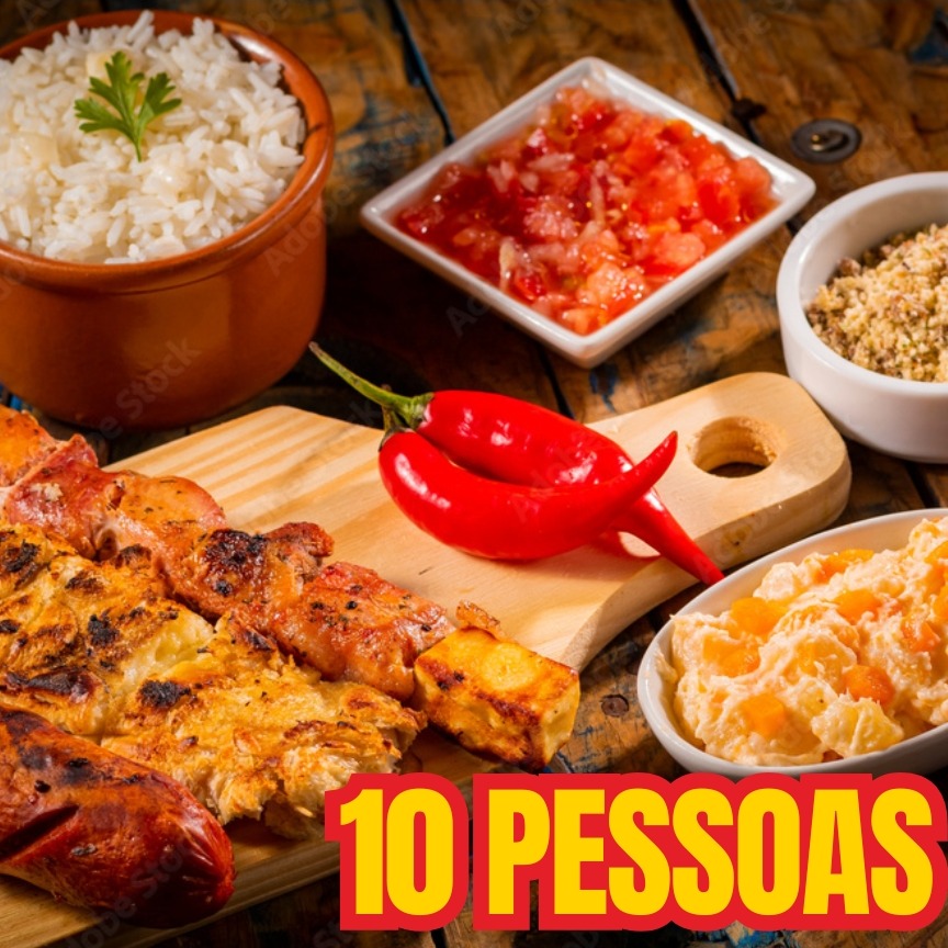 Kit Confraternização: 10 Pessoas (20 Espetinhos)
