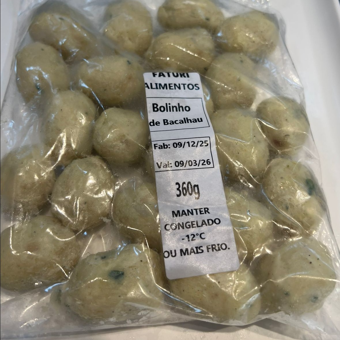 Porção de Bolinho de Bacalhau 