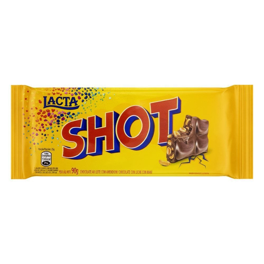 CHOC BARRA LACTA SHOT 80G