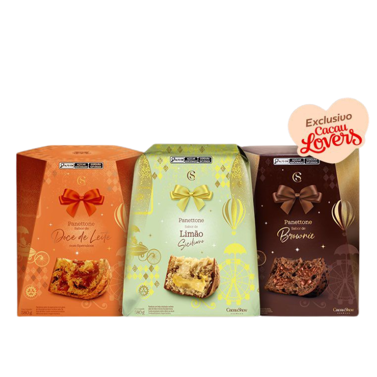 Promo Panettones Speculoos, Limão Siciliano e Brownie