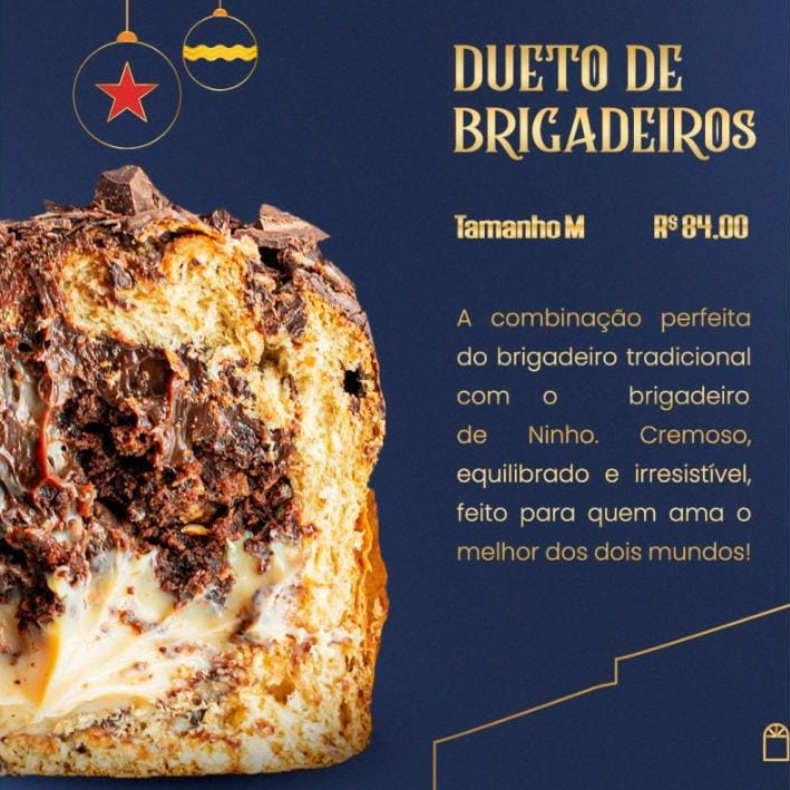 Panetone Dueto de Brigadeiros (M)